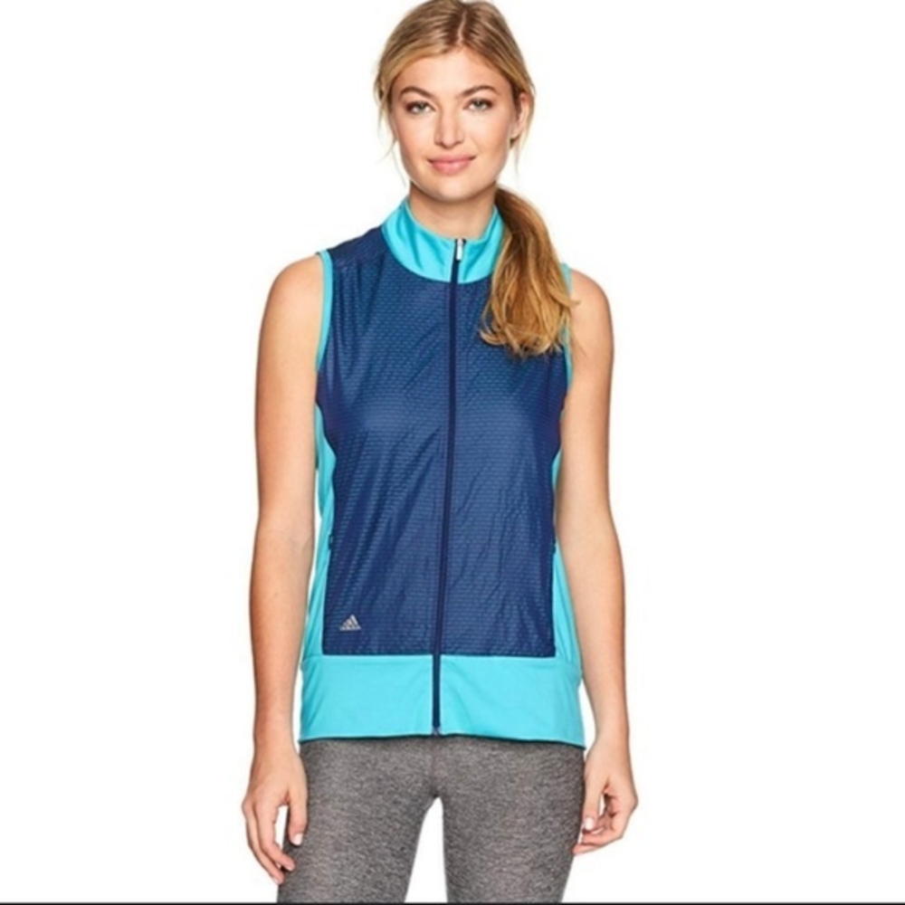 Adidas‎ Golf Technical Lightweight Blue Wind Vest Size Medium